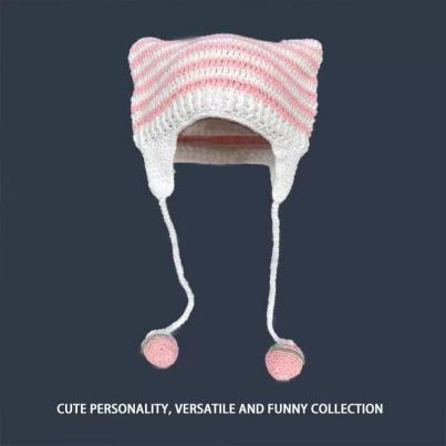 Dangle Stripe Knit Hat by CRUX