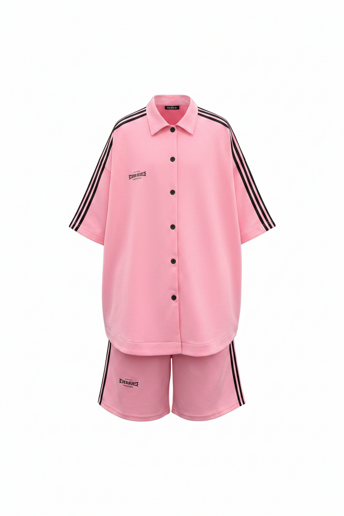 Kava Co-ord (3 colors) — shirt in pink | CRUX