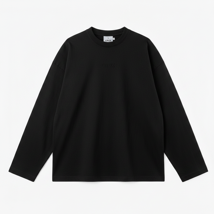 Crux Plain Longsleeve Tee — t-shirt in black | CRUX