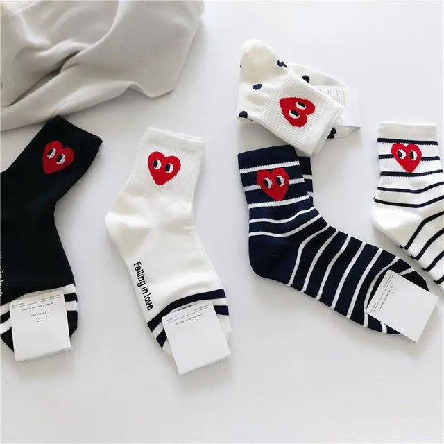 Cute Heart Socks by 227102