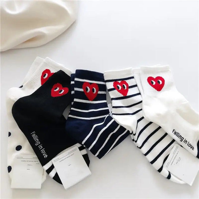Cute Heart Socks by 227102