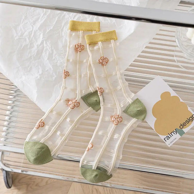 Mesh Daisy Socks by 227102
