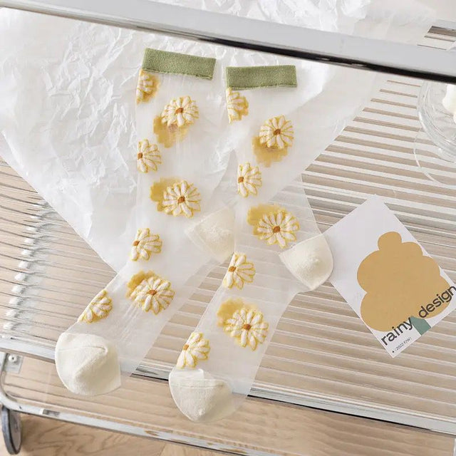 Mesh Daisy Socks by 227102