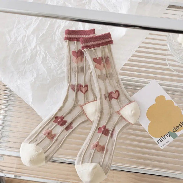 Mesh Daisy Socks by 227102