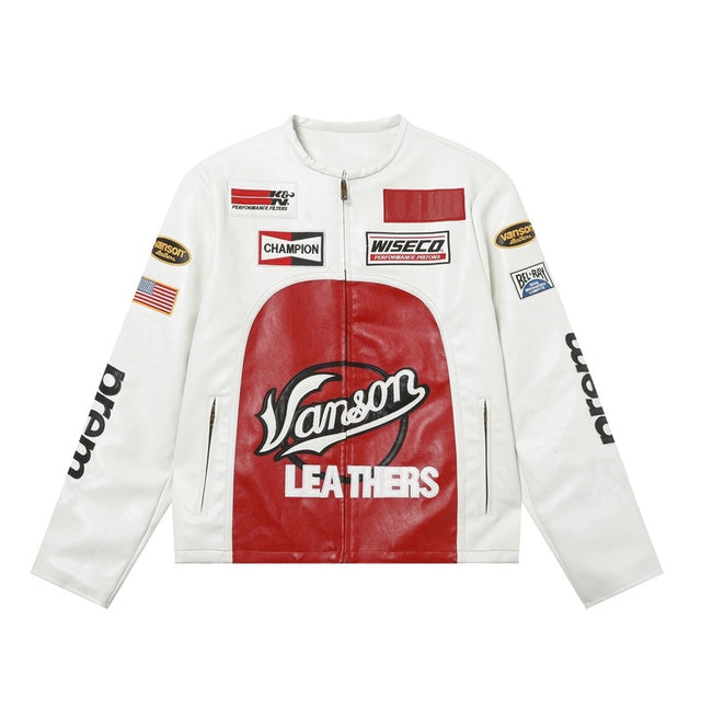 REM LEATHER JACKET WHITE by CRUX