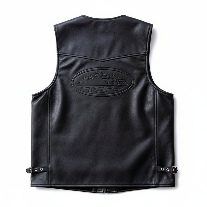 Wubi Leather Vest by CRUX