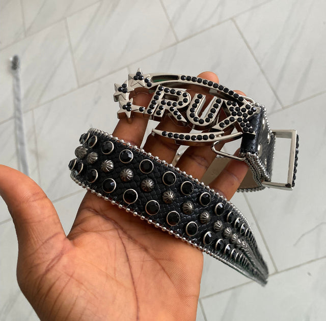 Beru Cx Rhinestone Belt by CRUX CUSTOM