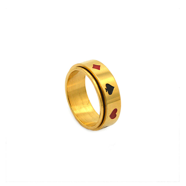 Suit Gold Ring by CRUX