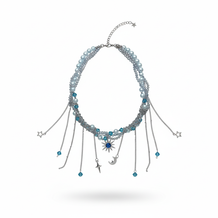 Crescent Drop Bead Neckpiece by CRUX
