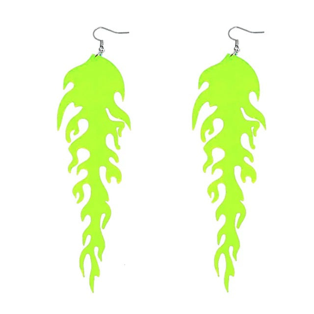 ACRYLIC FLAME EARRING by 227102