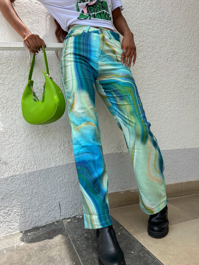 PAISLEY GREEN PANTS by 227102