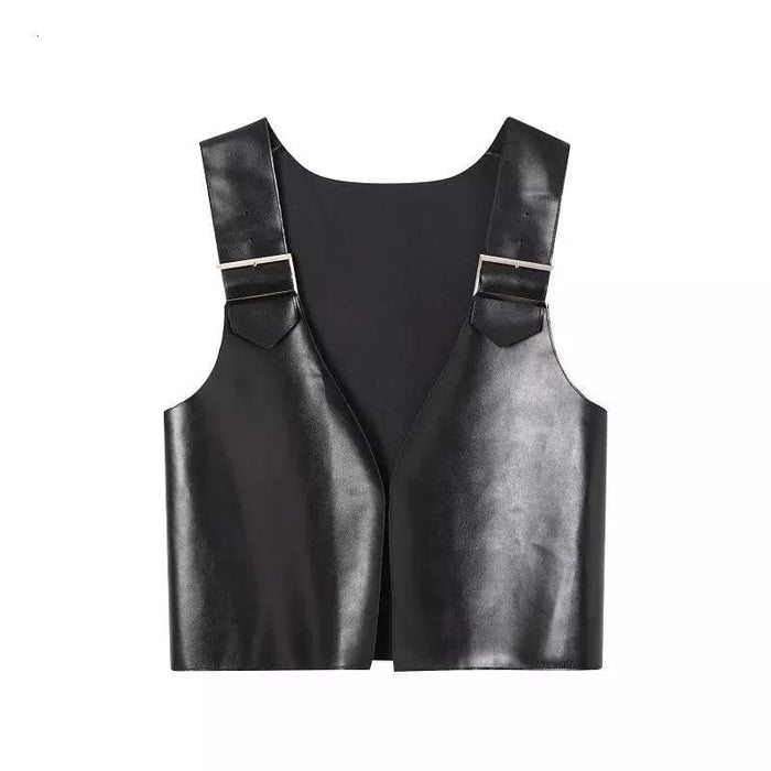 Strap Leather Vest by CRUX