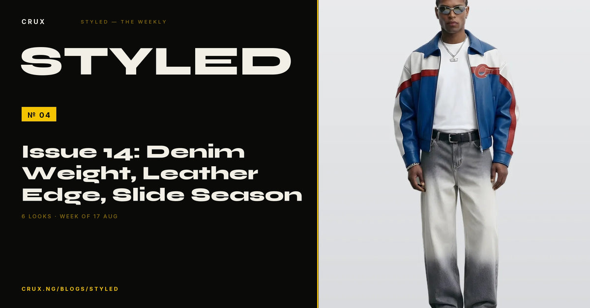 Issue 14: Denim Weight, Leather Edge, Slide Season