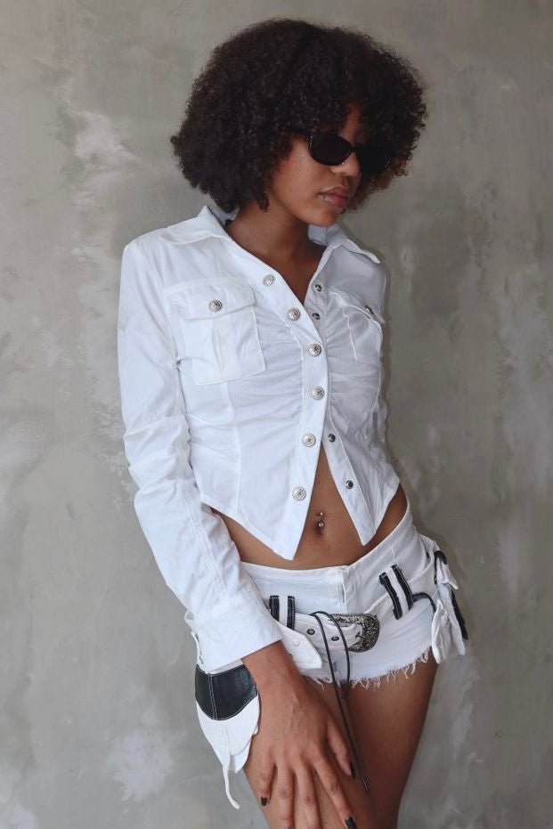 Bling White Top by 227102