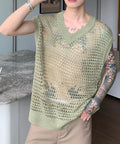 Gauzy Knit Sleeveless Vest by CRUX
