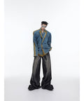 Stain Line Denim Coat by CRUX