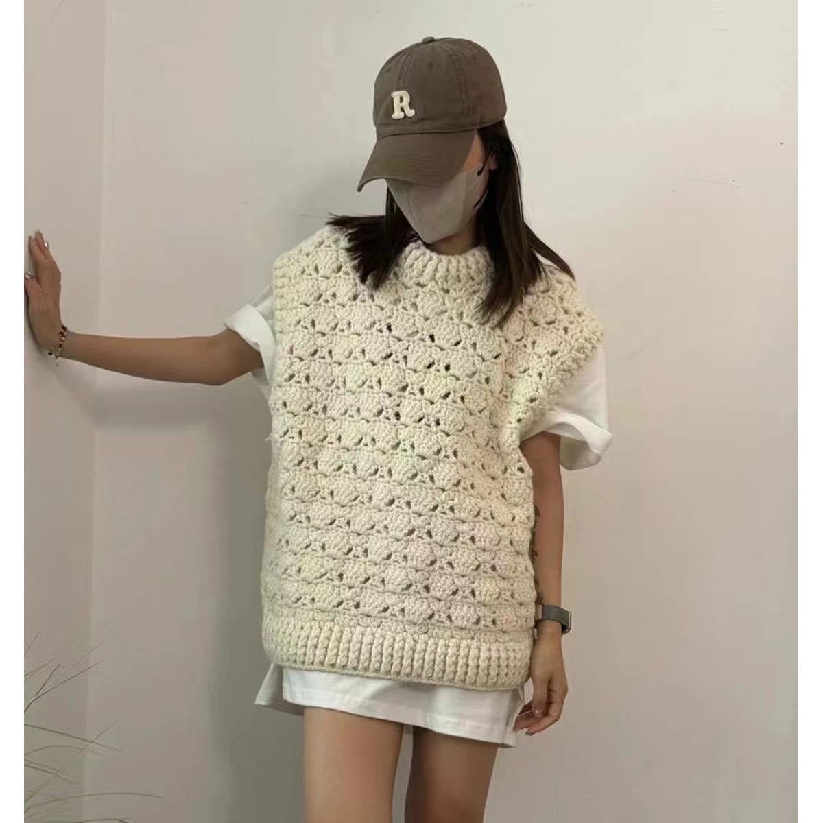 Big Knit Sleeveless Vest by CRUX