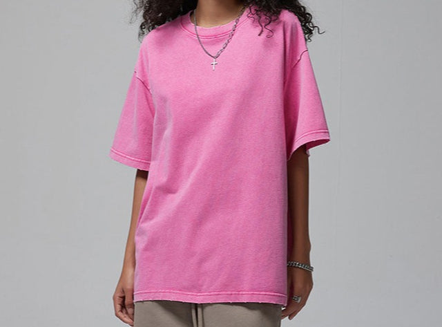 Pink Chipped Acid Tee