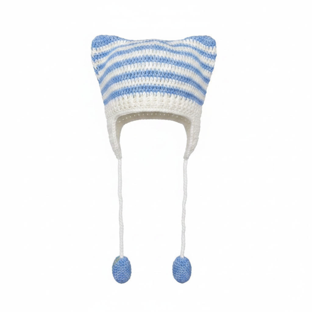 Dangle Stripe Knit Hat by CRUX