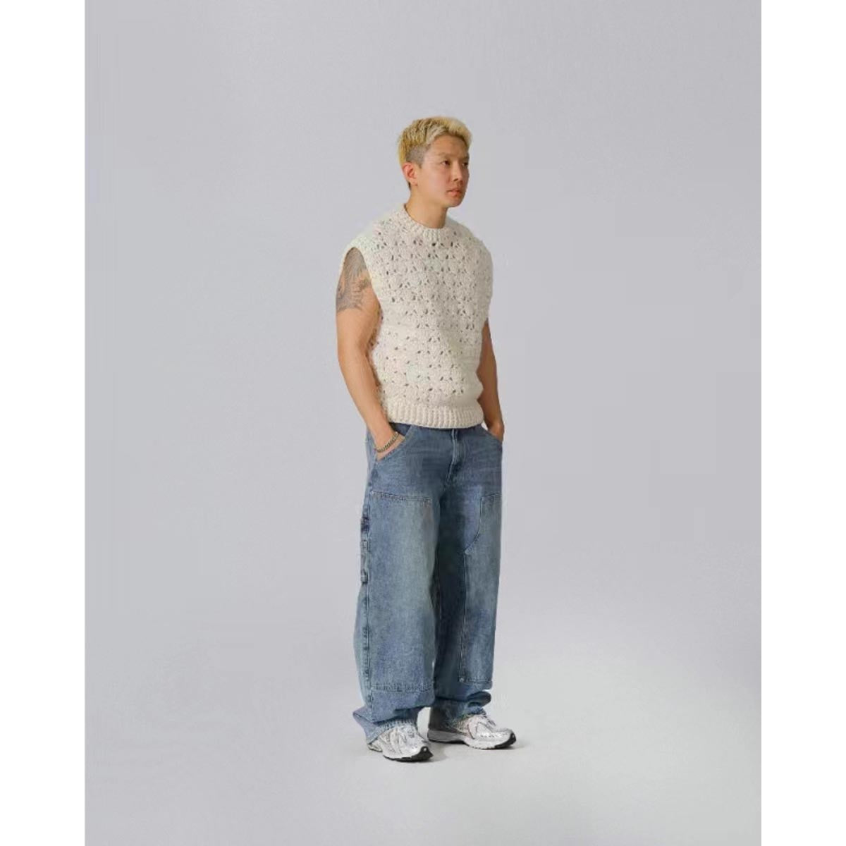 Big Knit Sleeveless Vest by CRUX