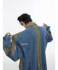 Stain Line Denim Coat by CRUX