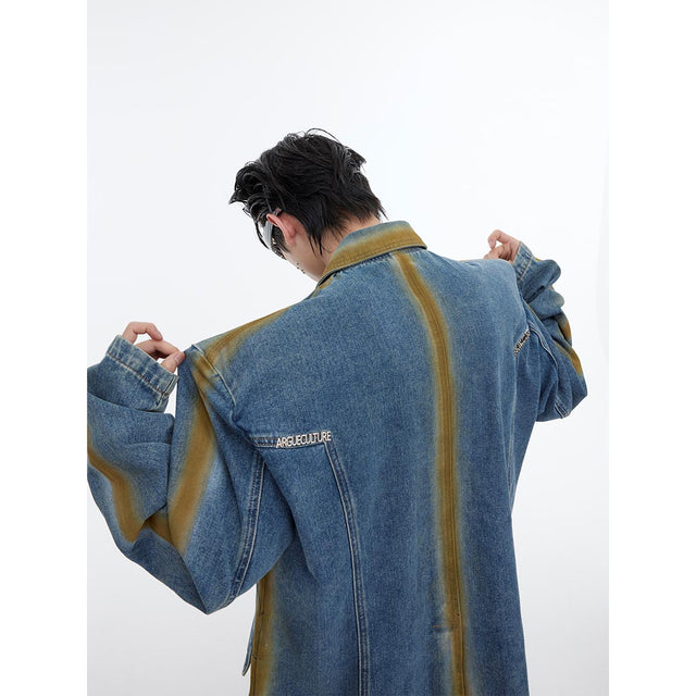 Stain Line Denim Coat