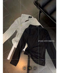 Plain Asymmetric Shirt by 227102