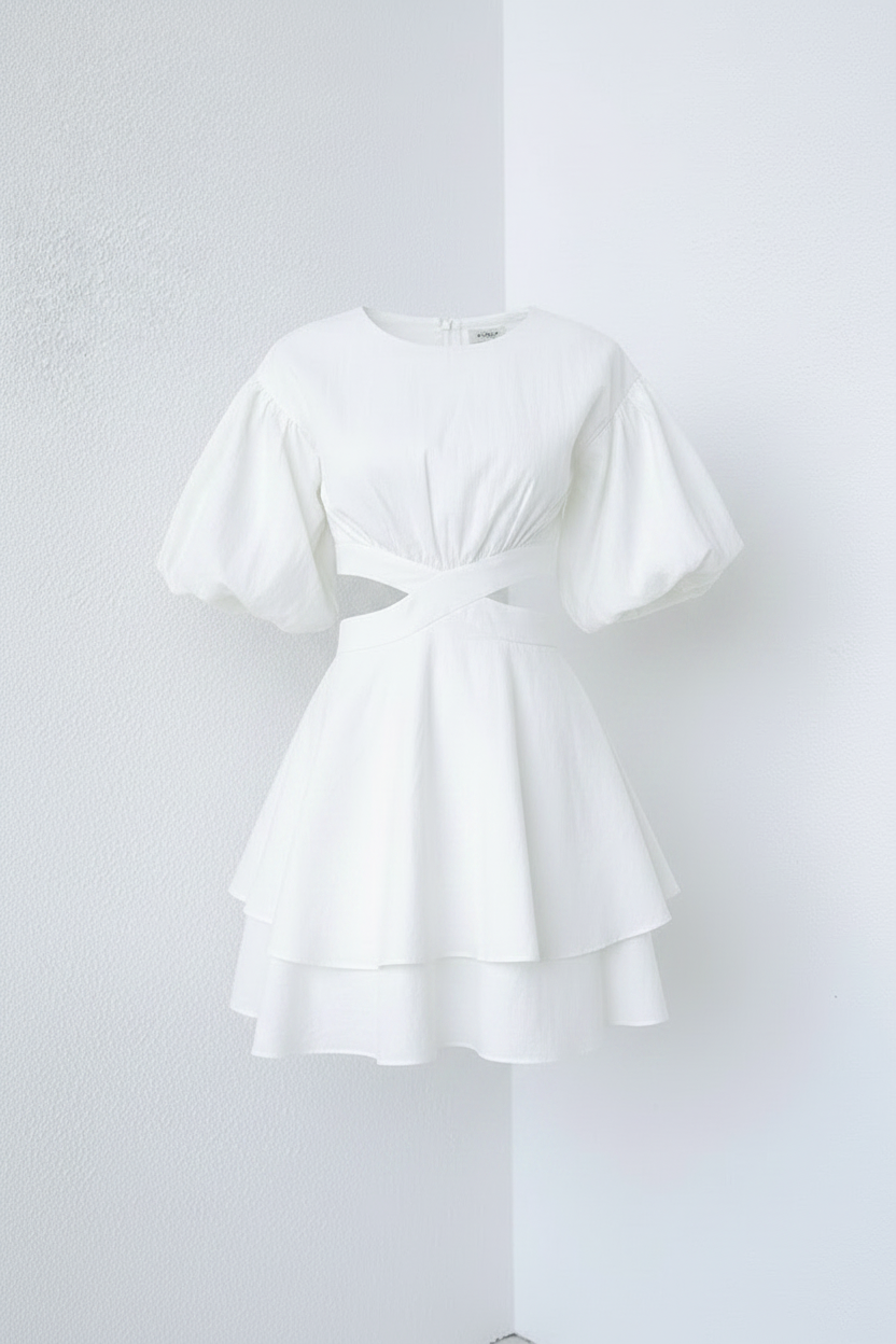 PUFFY SLEEVE DRESS-thumbmail-2