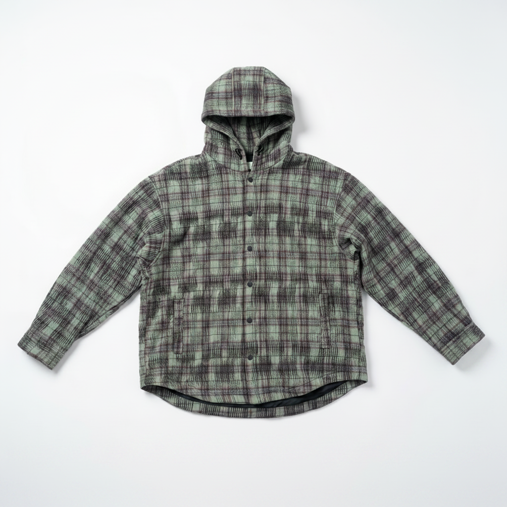 Wazzy Hoodie — shirt jacket in grey | CRUX