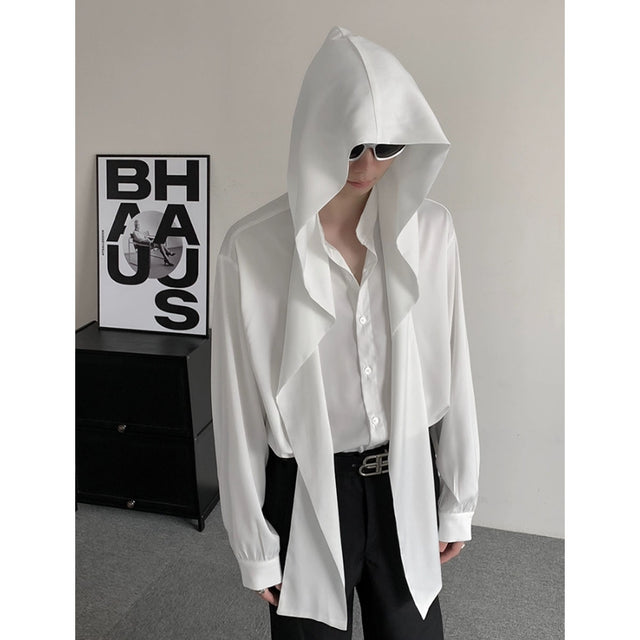 Hooded Silk Shirt