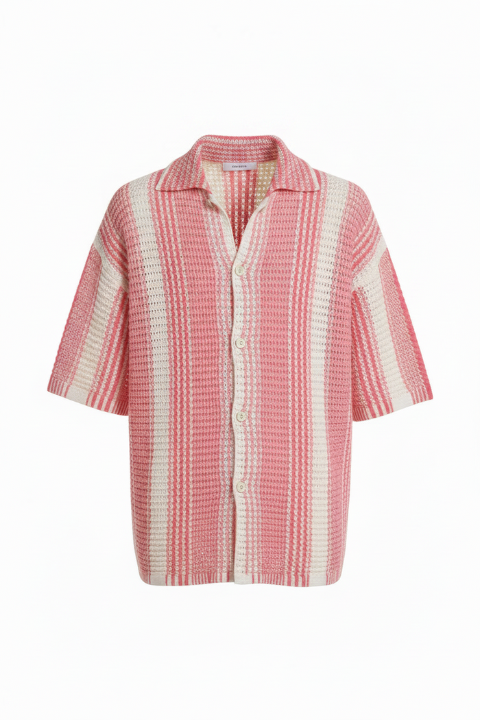 Loose Knit Shirt in turquoise | CRUX