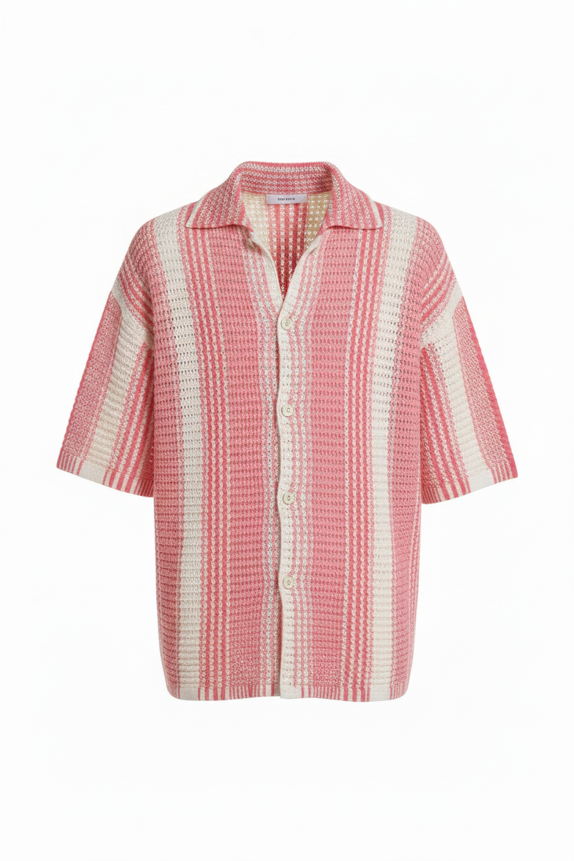Loose Knit Shirt in turquoise | CRUX