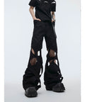 Hollow denim pant by CRUX