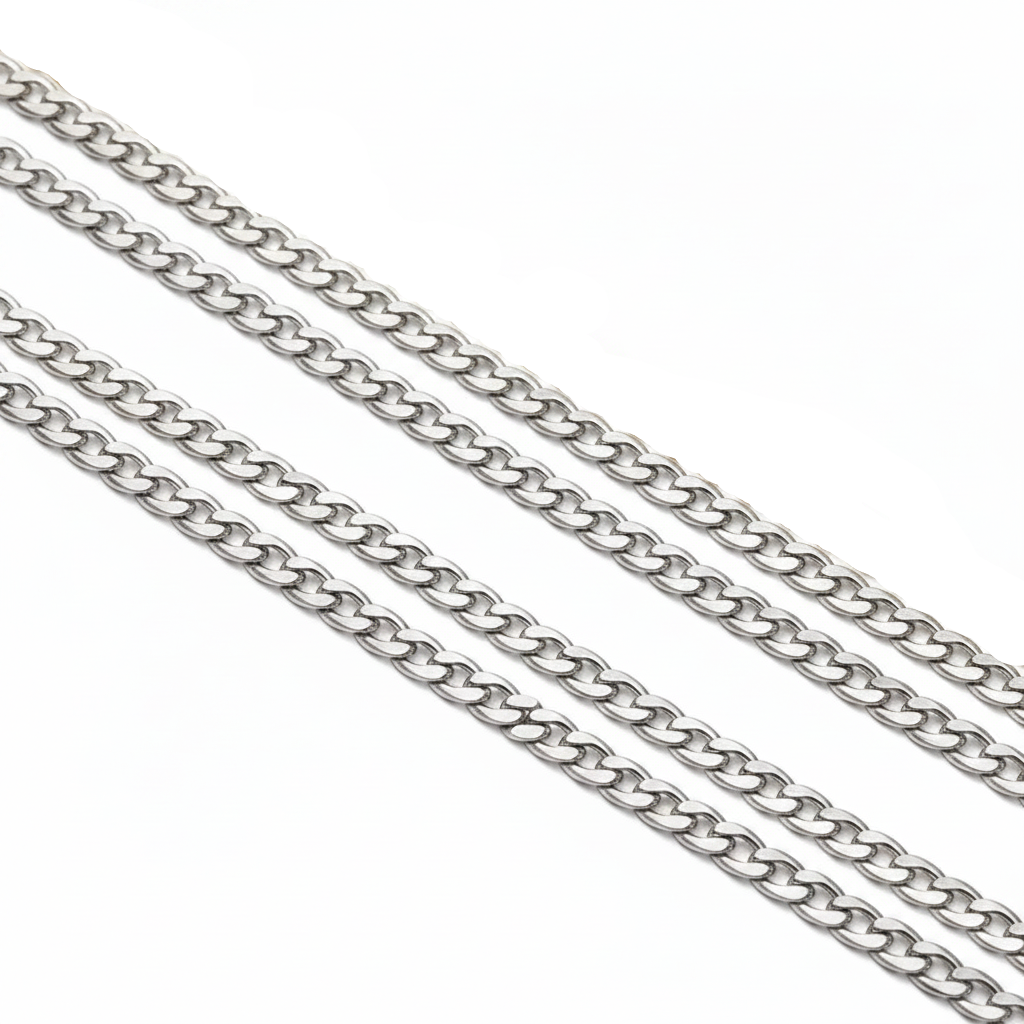 3MM CUBAN SILVER CHAIN-thumbmail-2