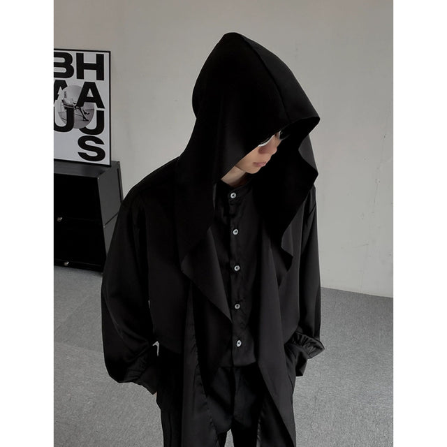 Hooded Silk Shirt