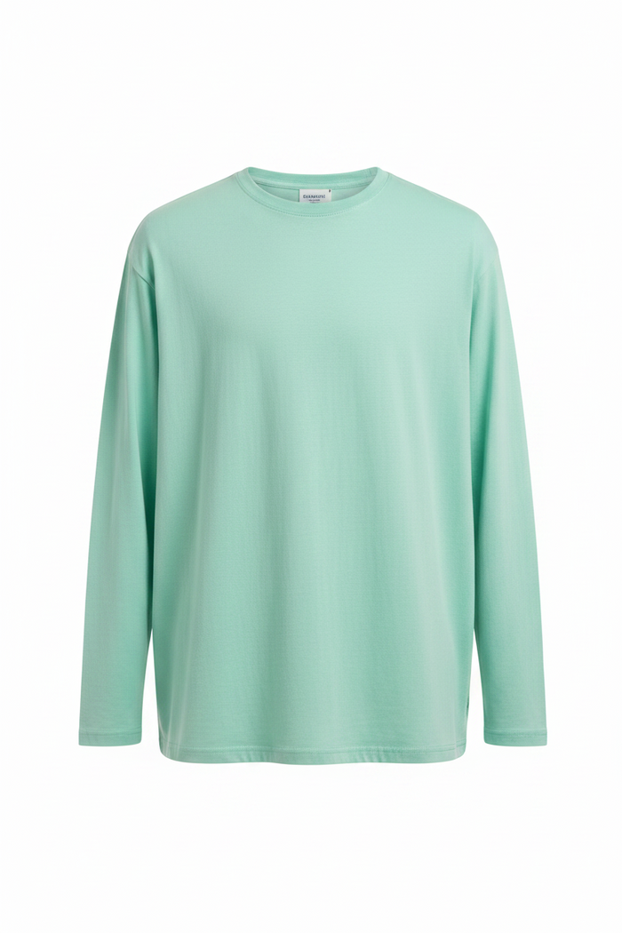 Breezy Plain T-Shirts in mint green | CRUX