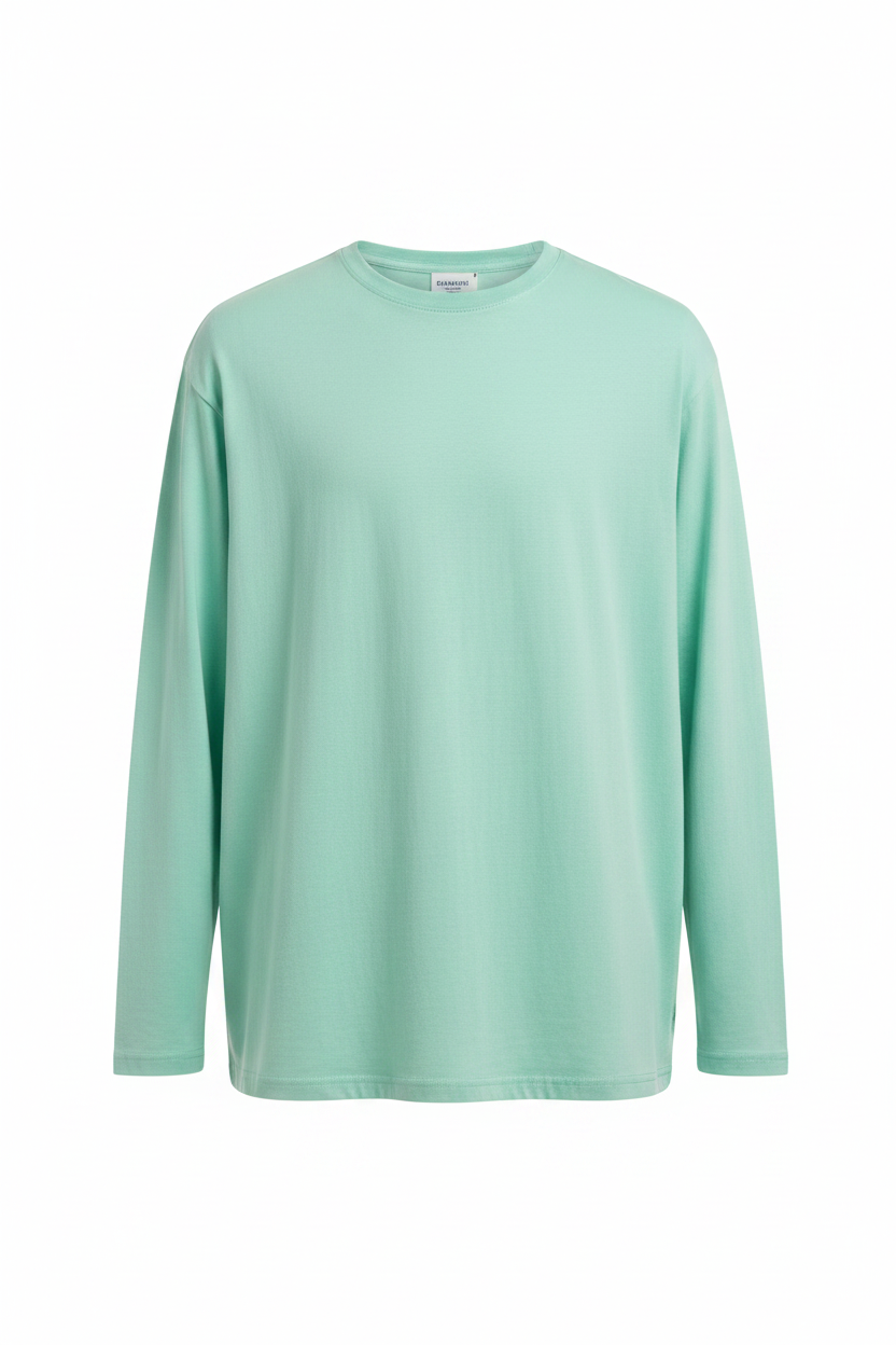 Breezy Plain T-Shirts in mint green | CRUX