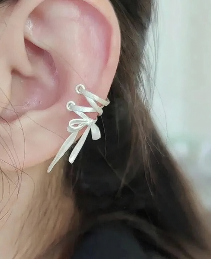 Lace Clip Earrings by CRUX