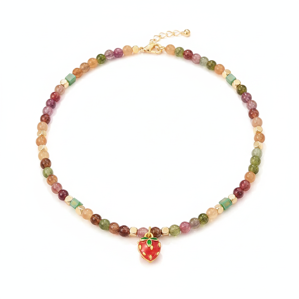 Strawberry Bead Neckpiece by ENO