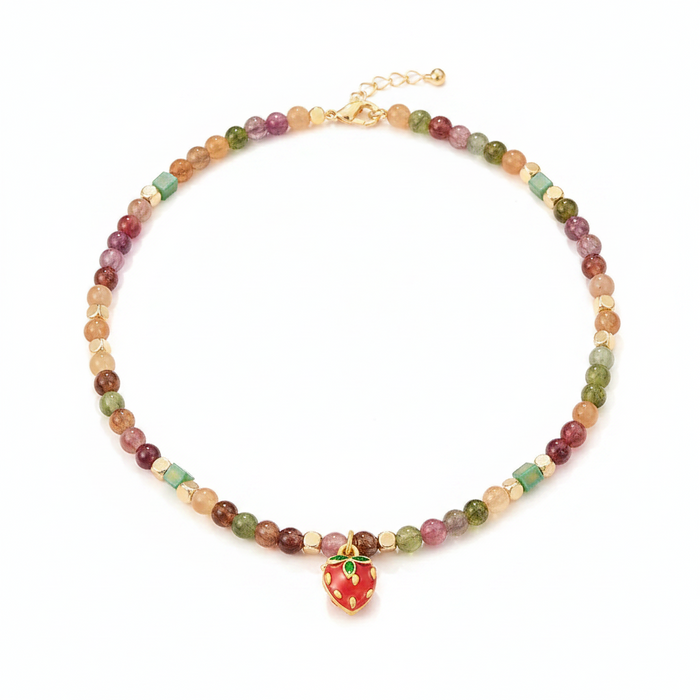 Strawberry Bead Neckpiece by ENO