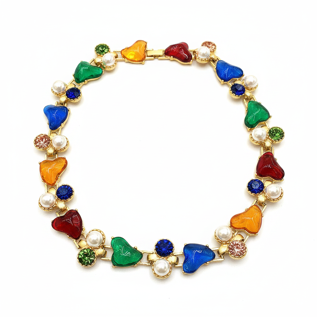 Heart Stone Gold Neckpiece by CRUX