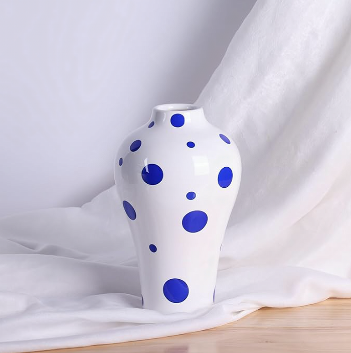 Blue Polka Dots Vase by BIG BAG
