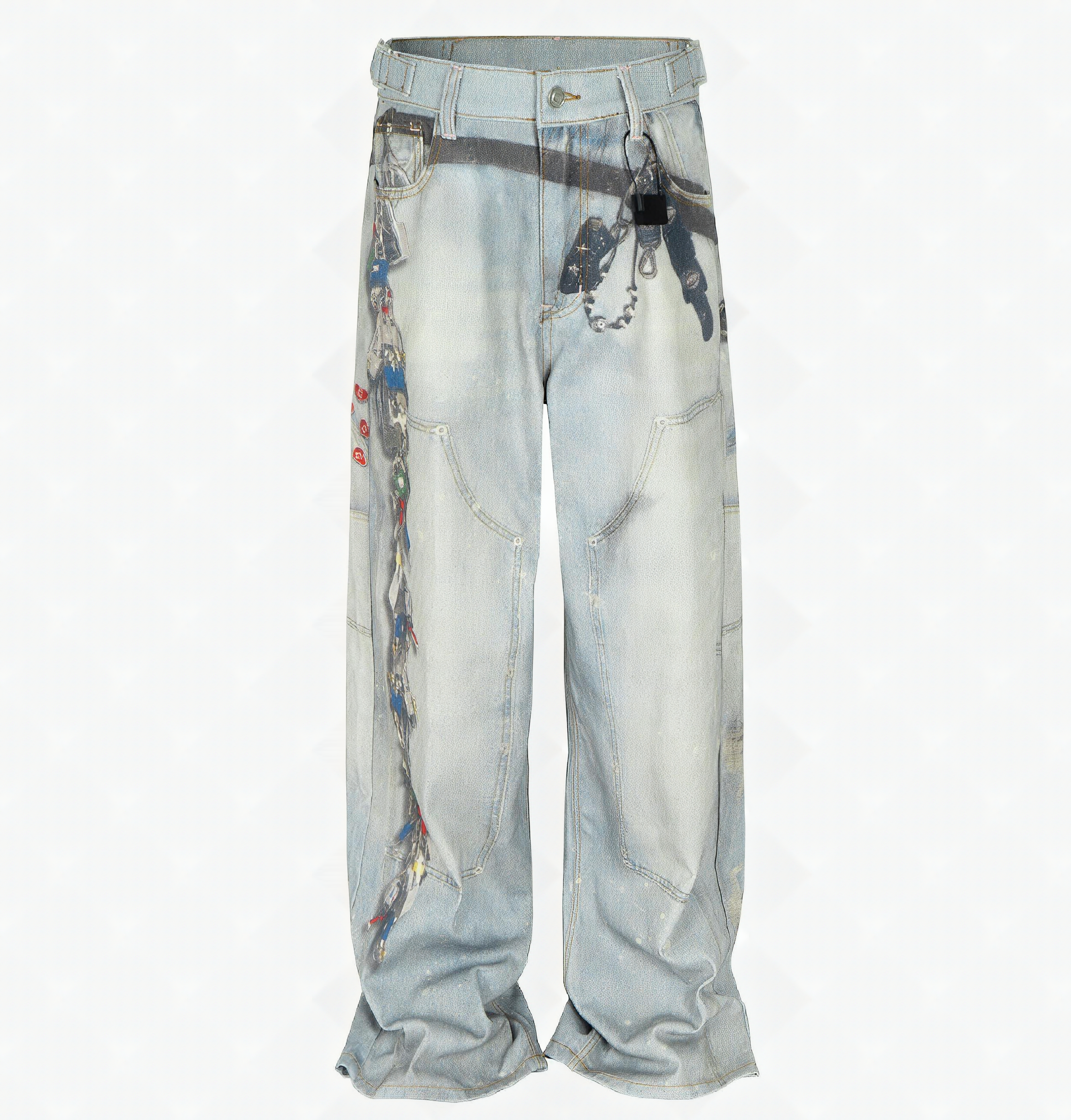 Strap Print Jeans by CRUX