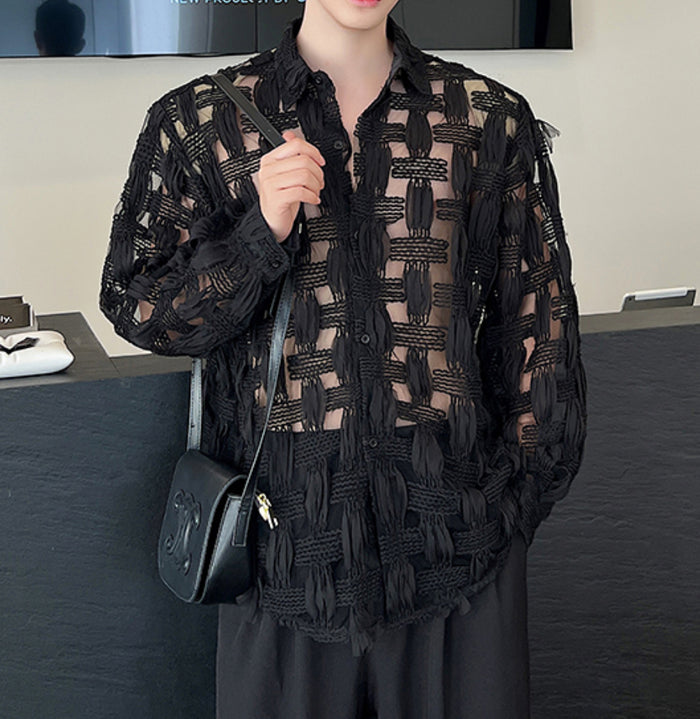 Woven Lacey Longsleeve Shirt by CRUX