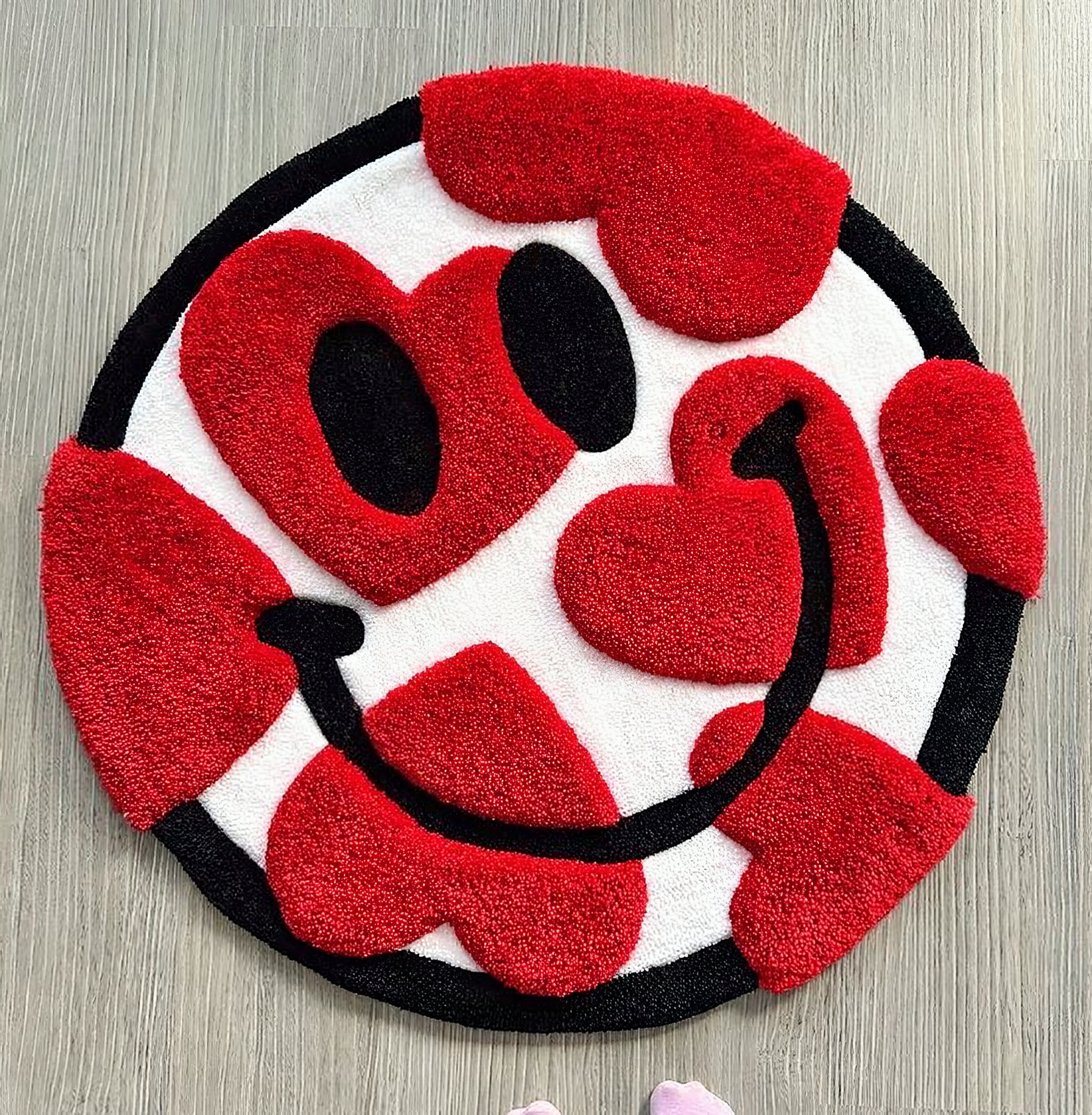 Smiley Heart Tufted Rug by BIG BAG
