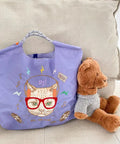Purple Kitty Tote Bag by CRUX
