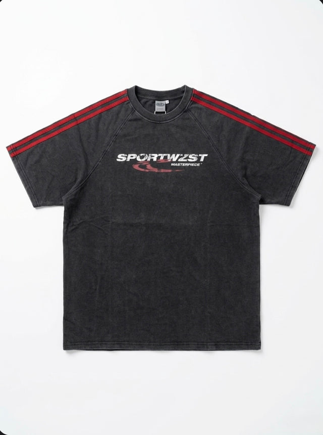 Acid Wash Stripe Tee by CRUX