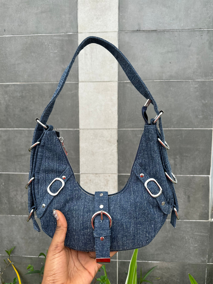 Buckle denim bag by 227102
