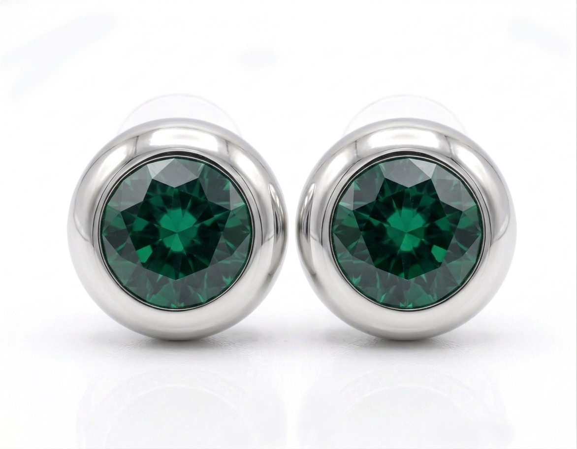 Nans Gem Earring — earrings in green | CRUX