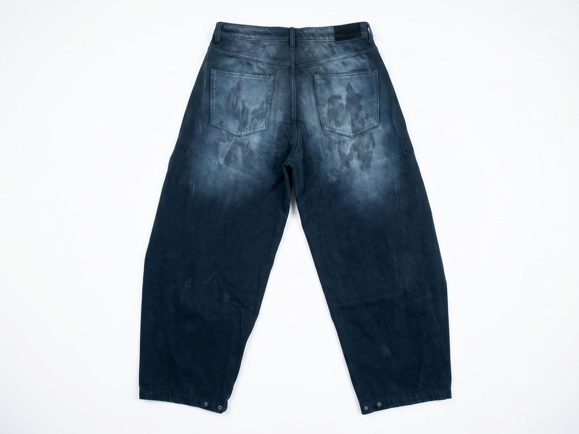 Navy Curved Pant — jeans in grey | CRUX